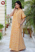 60’s Cotton Short Sleeve Kaftan In Floral Print