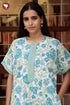 60s Cotton Kaftan In Floral Block Print