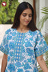 60’s Cotton Zipper Kaftan In Floral Print