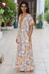 Bizzy Lizzy V-neck Kaftan in Floral Print