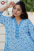 60’s Cotton Full Sleeved Kaftan In Floral Print
