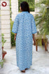 60’s Cotton Full Sleeved Kaftan In Floral Print
