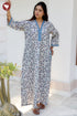 60’s Cotton Full Sleeved Kaftan In Floral Print
