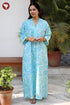 60’s Cotton Full Sleeved Kaftan In Block Print