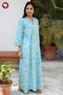 60’s Cotton Full Sleeved Kaftan In Block Print