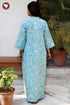 60’s Cotton Full Sleeved Kaftan In Block Print