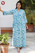 60s Cotton Full Sleeved Kaftan In Floral Print