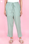 Cambric Cotton Pants In Pistachio