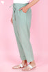 Cambric Cotton Pants In Pistachio