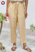 Cambric Cotton Pants In Sand Beige