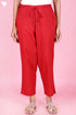 Cambric Cotton Pants In Red