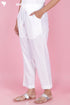 Cambric Cotton Pants In White