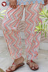 Cambric Cotton Straight Pant in Zig Zag Block Print