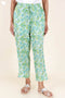 Cambric Cotton Straight Pants In Floral Print