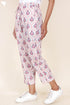 Cambric Cotton Straight Pants In Block Print