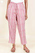 Cambric Cotton Pants in Block Print