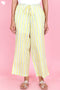 Cambric Cotton Pants In Striped Block Print