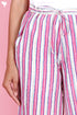 Cambric Cotton Pants In Striped Block Print
