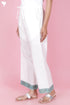 Cambric Cotton Pant With Block Print Border