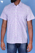 Regular Fit Cotton Men’s Half Sleeved Shirt In Block Print