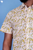 Cotton Men’s Half Sleeved Shirt In Block Print