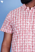 Regular Fit Cotton Men’s Half Sleeved Shirt In Block Print