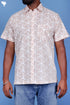 Cotton Men’s Half Sleeved Shirt In Block Print