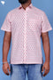 Cotton Men’s Half Sleeved Shirt In Block Print