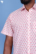 Cotton Men’s Half Sleeved Shirt In Block Print
