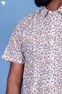 Cotton Men’s Half Sleeved Shirt In Block Print