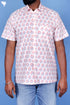 Cotton Men’s Half Sleeved Shirt In Block Print