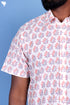 Cotton Men’s Half Sleeved Shirt In Block Print