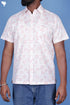 Lyocell Men’s Half Sleeved Shirt In Block Print