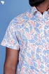 Lyocell Men’s Half Sleeved Shirt In Block Print
