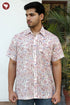 Regular Fit Lyocell Men’s Half Sleeved Shirt in Block Print