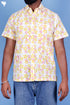 Regular Fit Cotton Men’s Half Sleeved Shirt In Block Print