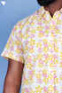Regular Fit Cotton Men’s Half Sleeved Shirt In Block Print