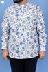Regular Fit Cotton Men’s Short Kurta In Floral Print