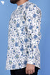 Regular Fit Cotton Men’s Short Kurta In Floral Print