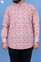 Regular Fit Cotton Men’s Short Kurta In Floral Print