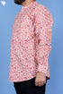 Regular Fit Cotton Men’s Short Kurta In Floral Print