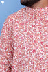 Regular Fit Cotton Men’s Short Kurta In Floral Print