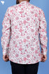 Regular Fit Cotton Men’s Short Kurta In Floral Print