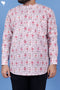Regular Fit Cotton Men’s Short Kurta In Floral Print