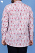 Regular Fit Cotton Men’s Short Kurta In Floral Print