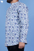 Regular Fit Cotton Men’s Short Kurta In Floral Print