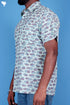 Regular Fit Slub Cotton Men’s Short Sleeved Shirt In Block Print
