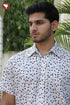 Regular Fit Cotton Satin Men’s Half Sleeved Shirt In Block Print