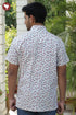 Regular Fit Cotton Satin Men’s Half Sleeved Shirt In Block Print