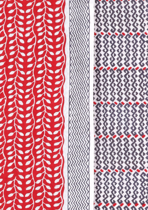 Cambric Cotton Dress Material With Kota Dupatta in Block Print